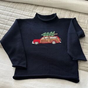 Red Wagon Boston Holiday Navy Rollneck Cotton Sweater